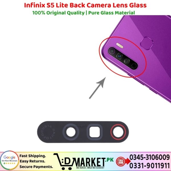 Infinix S5 Lite Back Camera Lens Glass Price In Pakistan