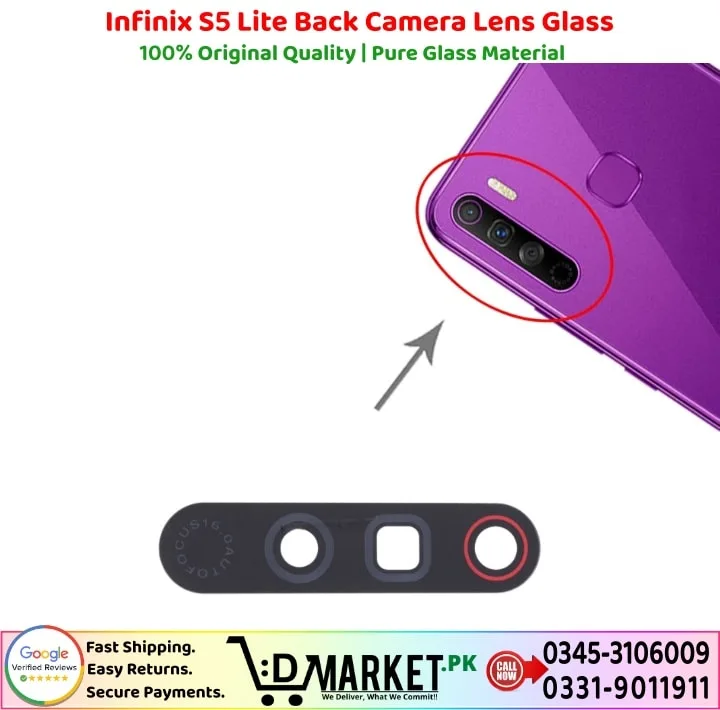 Infinix S5 Lite Back Camera Lens Glass Price In Pakistan