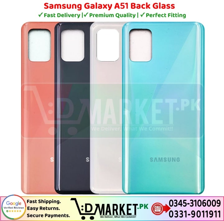 Samsung Galaxy A51 Back Glass Price In Pakistan