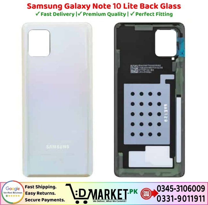 Samsung Galaxy Note 10 Lite Back Glass Price In Pakistan