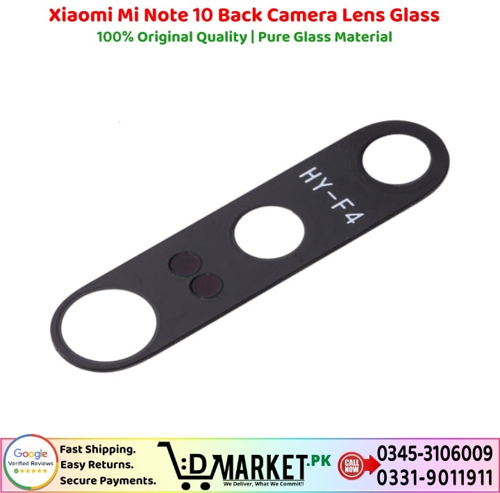 Xiaomi Mi Note 10 Back Camera Lens Glass Price In Pakistan