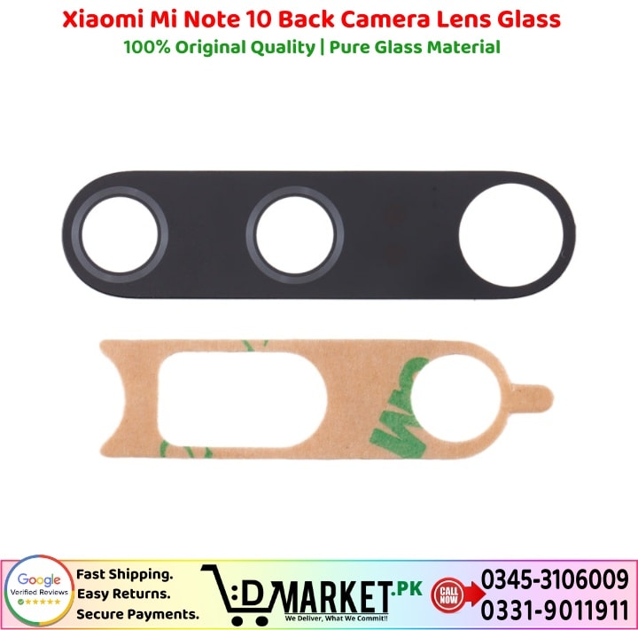 Xiaomi Mi Note 10 Back Camera Lens Glass Price In Pakistan