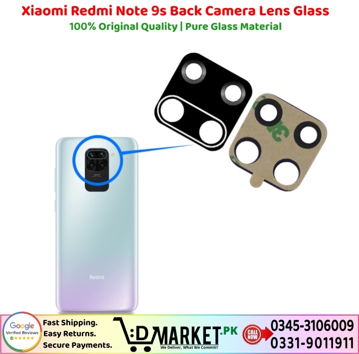 Xiaomi Redmi Note 9s Back Camera Lens Glass Price In Pakistan