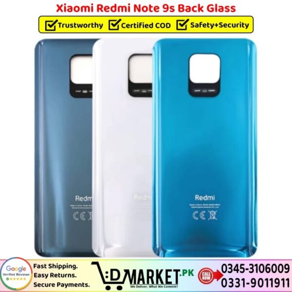 Xiaomi Redmi Note 9s Back Glass Price In Pakistan