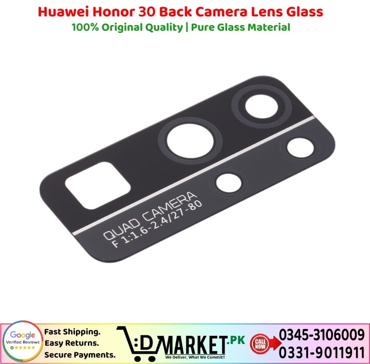 Huawei Honor 30 Back Camera Lens Glass Price In Pakistan