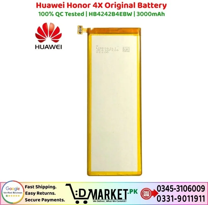 Huawei Honor 4X Original Battery Price In Pakistan