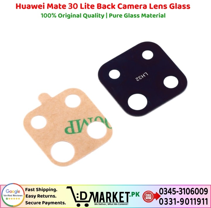 Huawei Mate 30 Lite Back Camera Lens Glass Price In Pakistan