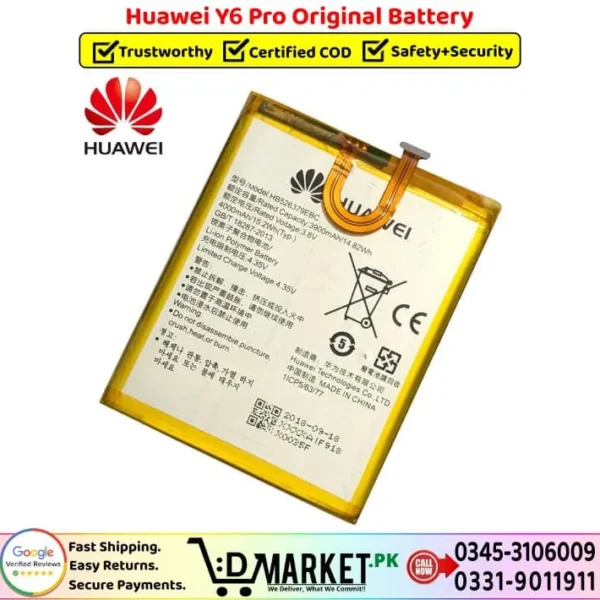 Huawei Y6 Pro Original Battery Price In Pakistan