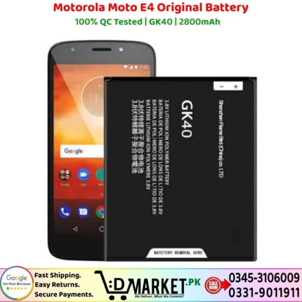 Motorola Moto E4 Original Battery Price In Pakistan