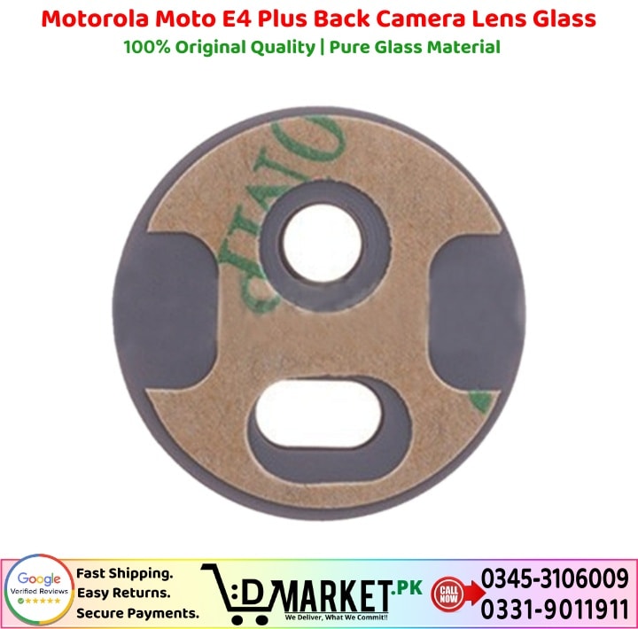 Motorola Moto E4 Plus Back Camera Lens Glass Price In Pakistan