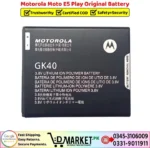 Motorola Moto E5 Play Original Battery Price In Pakistan