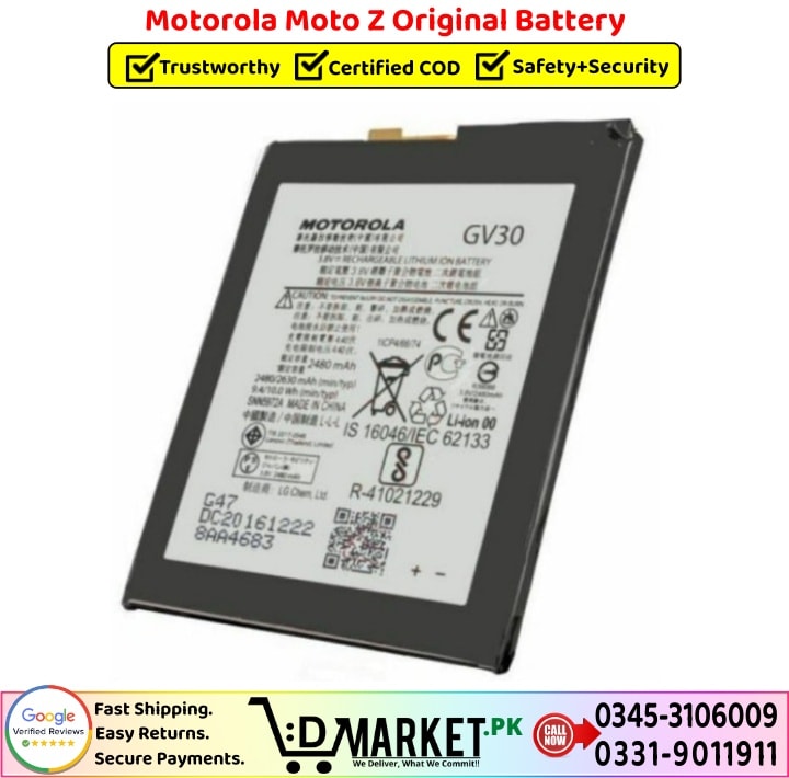 Motorola Moto Z Original Battery Price In Pakistan 1 3