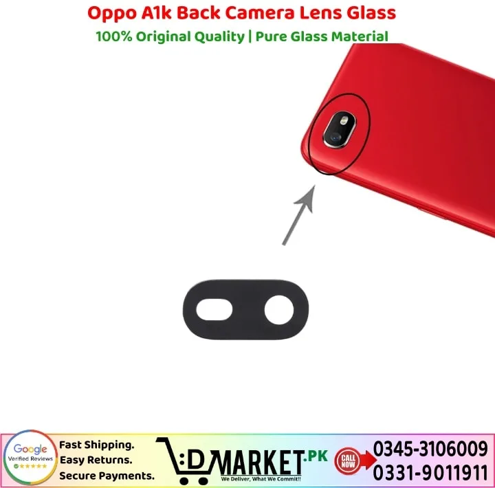 Oppo A1k Back Camera Lens Glass Price In Pakistan