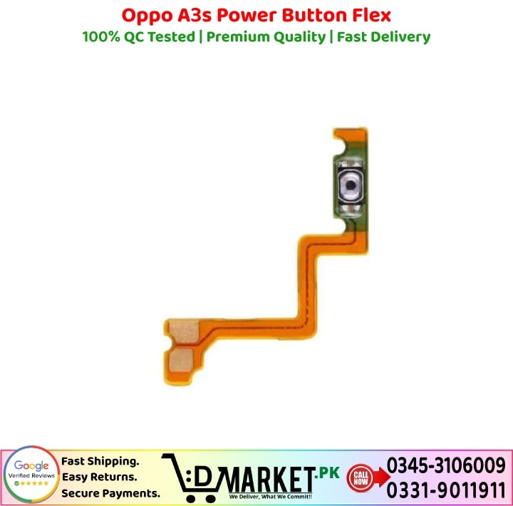 Oppo A3s Power Button Flex Price In Pakistan