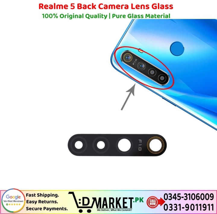 Realme 5 Back Camera Lens Glass Price In Pakistan