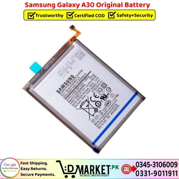 Samsung Galaxy A30 Original Battery Price In Pakistan