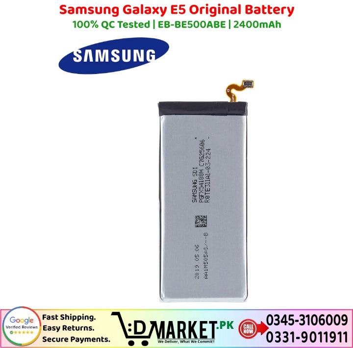 Samsung Galaxy E5 Original Battery Price In Pakistan