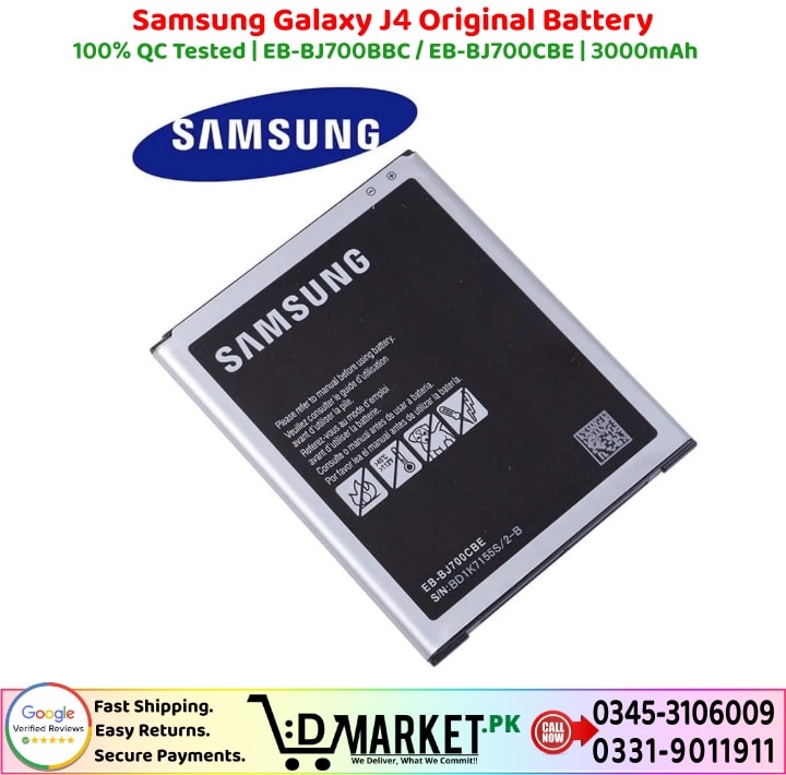 Samsung Galaxy J4 Original Battery Price In Pakistan 1 2