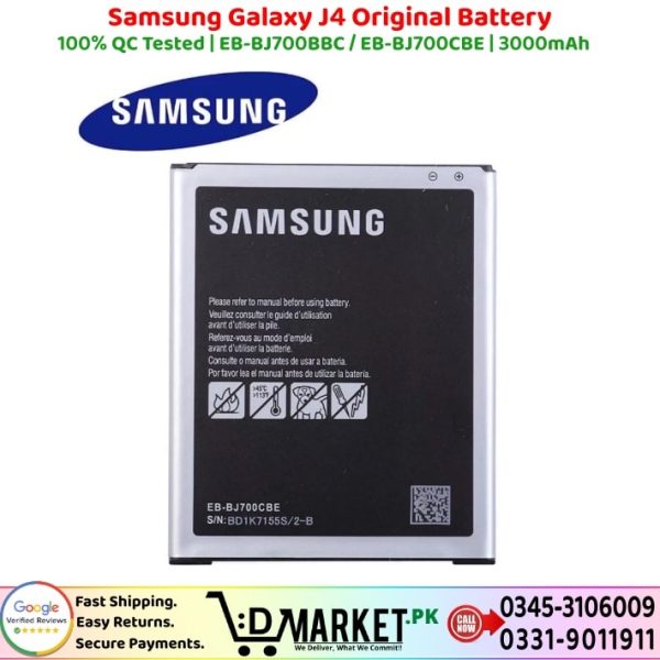 Samsung Galaxy J4 Original Battery Price In Pakistan