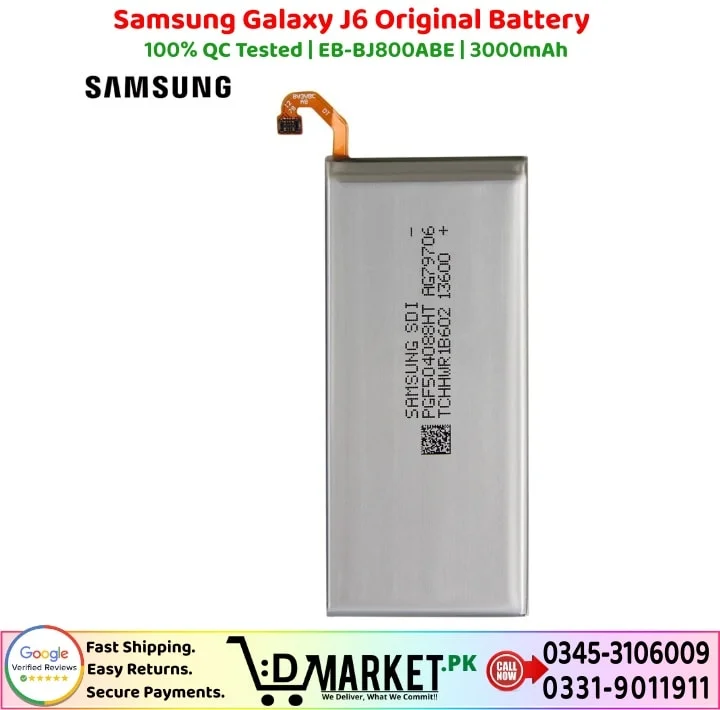 Samsung Galaxy J6 Original Battery Price In Pakistan