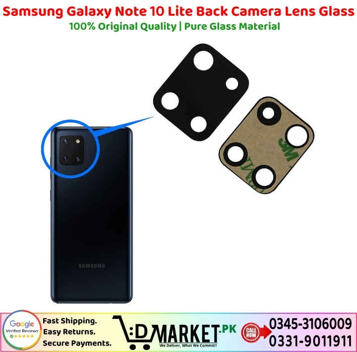 Samsung Galaxy Note 10 Lite Back Camera Lens Glass Price In Pakistan