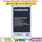 Samsung Galaxy Note 3 Neo Original Battery Price In Pakistan