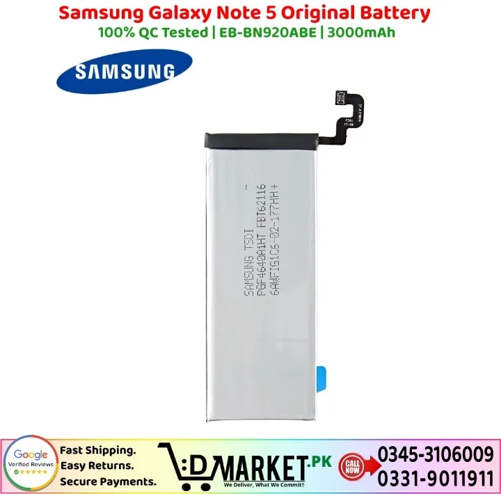 Samsung Galaxy Note 5 Original Battery Price In Pakistan