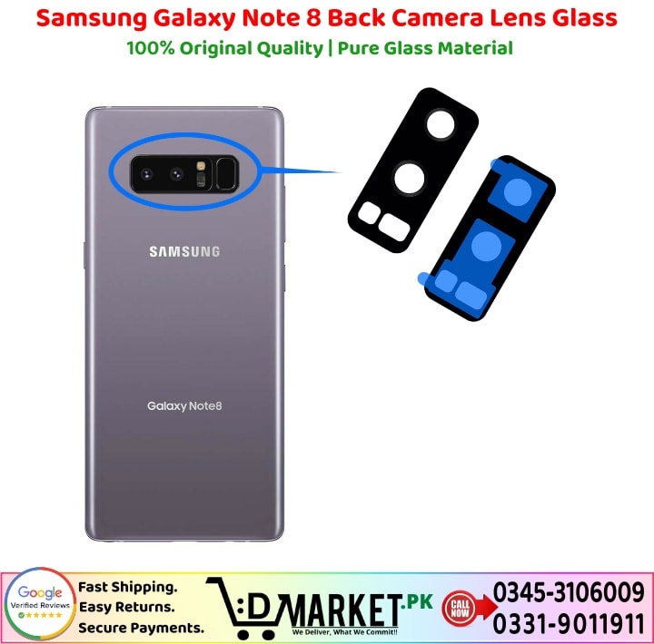 Samsung Galaxy Note 8 Back Camera Lens Glass Price In Pakistan