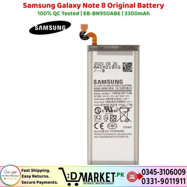 Samsung Galaxy Note 8 Original Battery Price In Pakistan