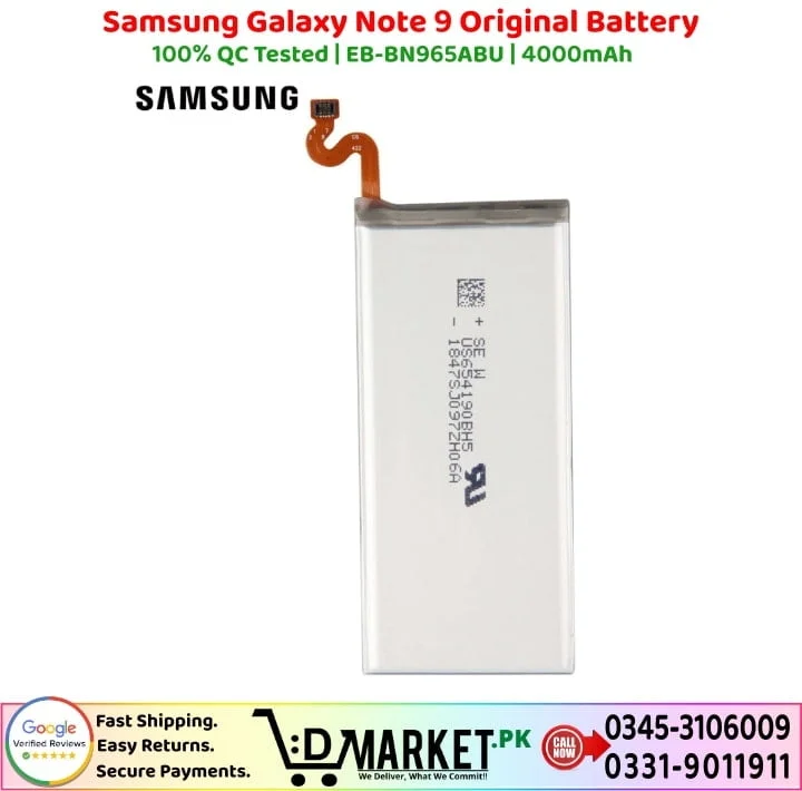 Samsung Galaxy Note 9 Original Battery Price In Pakistan