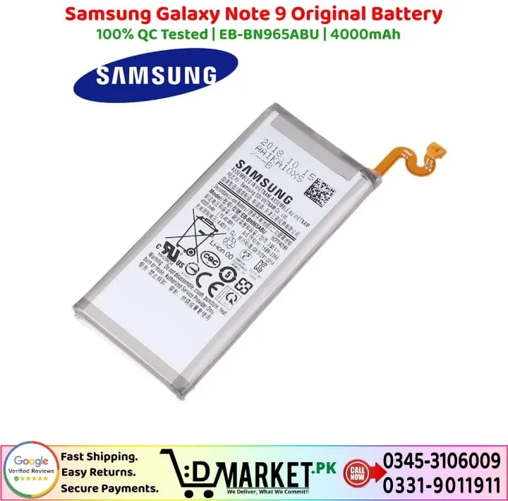 Samsung Galaxy Note 9 Original Battery Price In Pakistan