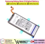 Samsung Galaxy Note 9 Original Battery Price In Pakistan