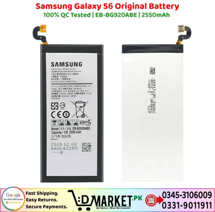 Samsung Galaxy S6 Original Battery Price In Pakistan