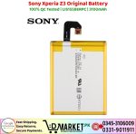Sony Xperia Z3 Original Battery Price In Pakistan