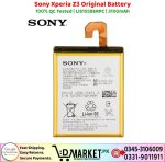 Sony Xperia Z3 Original Battery Price In Pakistan