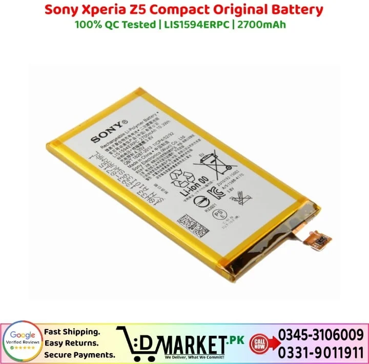 Sony Xperia Z5 Compact Original Battery Price In Pakistan