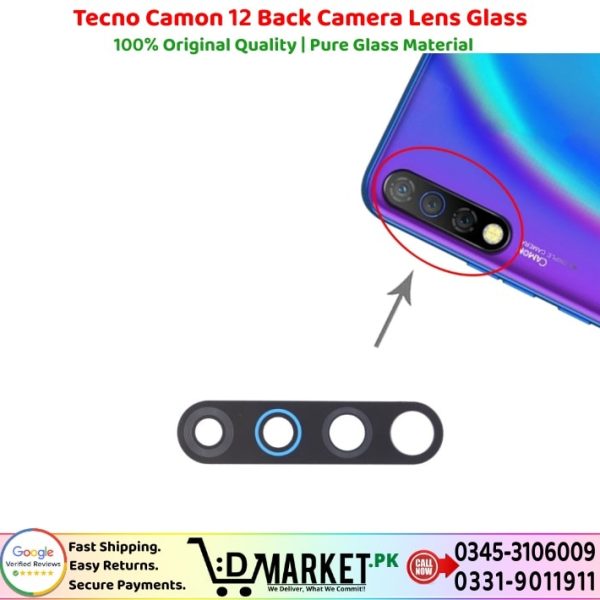 Tecno Camon 12 Back Camera Lens Glass Price In Pakistan