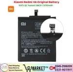 Xiaomi Redmi 4A Original Battery Price In Pakistan