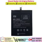Xiaomi Redmi 4A Original Battery Price In Pakistan