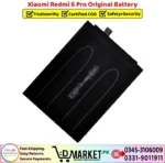 Xiaomi Redmi 6 Pro Original Battery Price In Pakistan