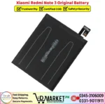 Xiaomi Redmi Note 3 Original Battery Price In Pakistan