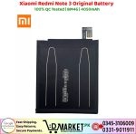 Xiaomi Redmi Note 3 Original Battery Price In Pakistan