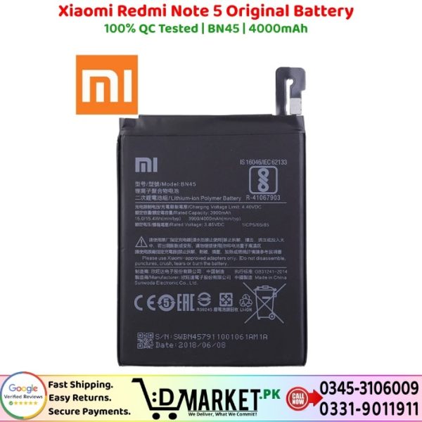 Xiaomi Redmi Note 5 Original Battery Price In Pakistan