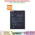 Xiaomi Redmi Note 5A Original Battery Price In Pakistan
