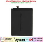 Xiaomi Redmi Note 6 Original Battery Price In Pakistan