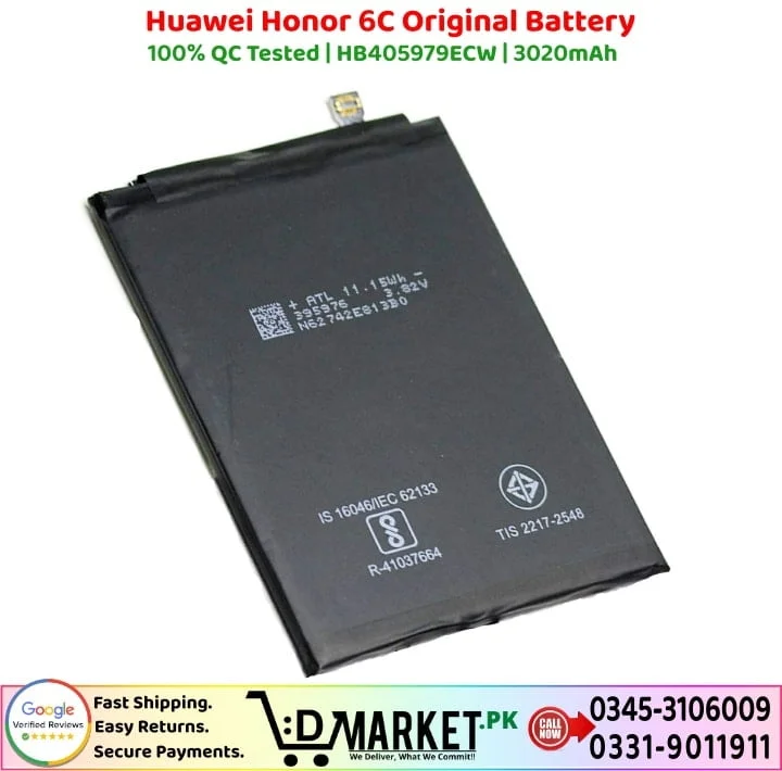 Huawei Honor 6C Original Battery Price In Pakistan