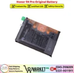 Huawei Honor 9X Pro Original Battery Price In Pakistan