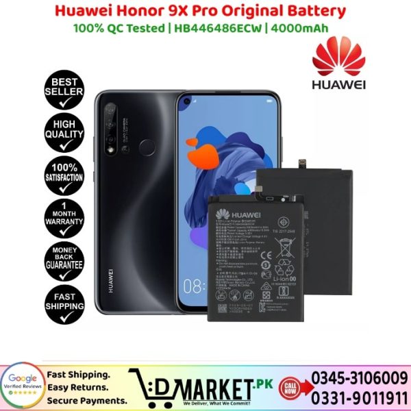 Huawei Honor 9X Pro Original Battery Price In Pakistan
