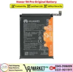 Huawei Honor 9X Pro Original Battery Price In Pakistan
