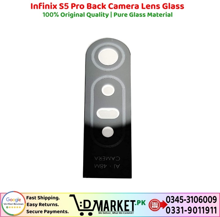 Infinix S5 Pro Back Camera Lens Glass Price In Pakistan